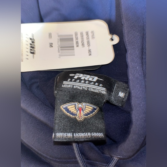 New Orleans Pelicans Navy Jewels Cropped Pullover Womens Hoodie NBA Medium New - Picture 6 of 6